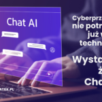 Wizualizacja walki AI vs AI w cyberbezpieczeństwie - haker i specjalista IT używający sztucznej inteligencji